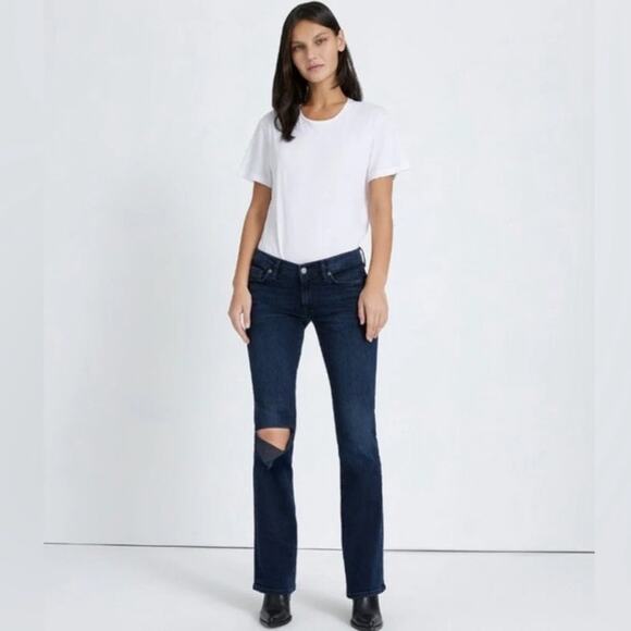 NWT 7 For All Mankind Original Bootcut Jean in Sunbeam Size 27 - Picture 1 of 16